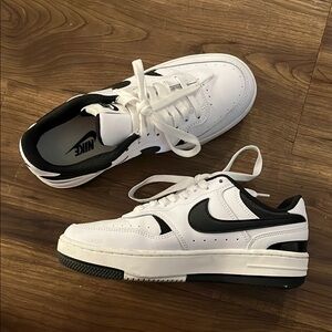 Nike Women’s Black and White Gamma Force Low-Top Sneakers